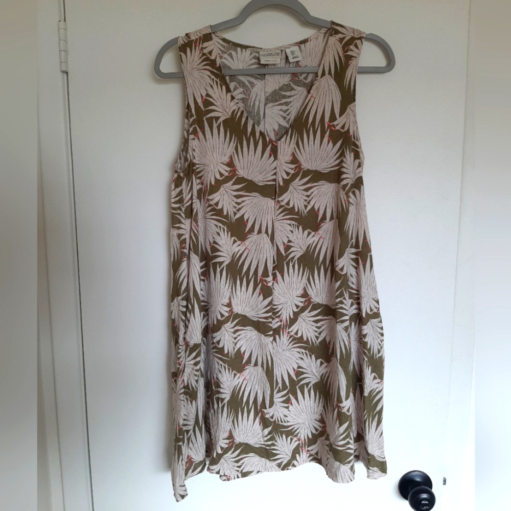 Tropical Patterned Linen Dress - Rachel Zoe - Small